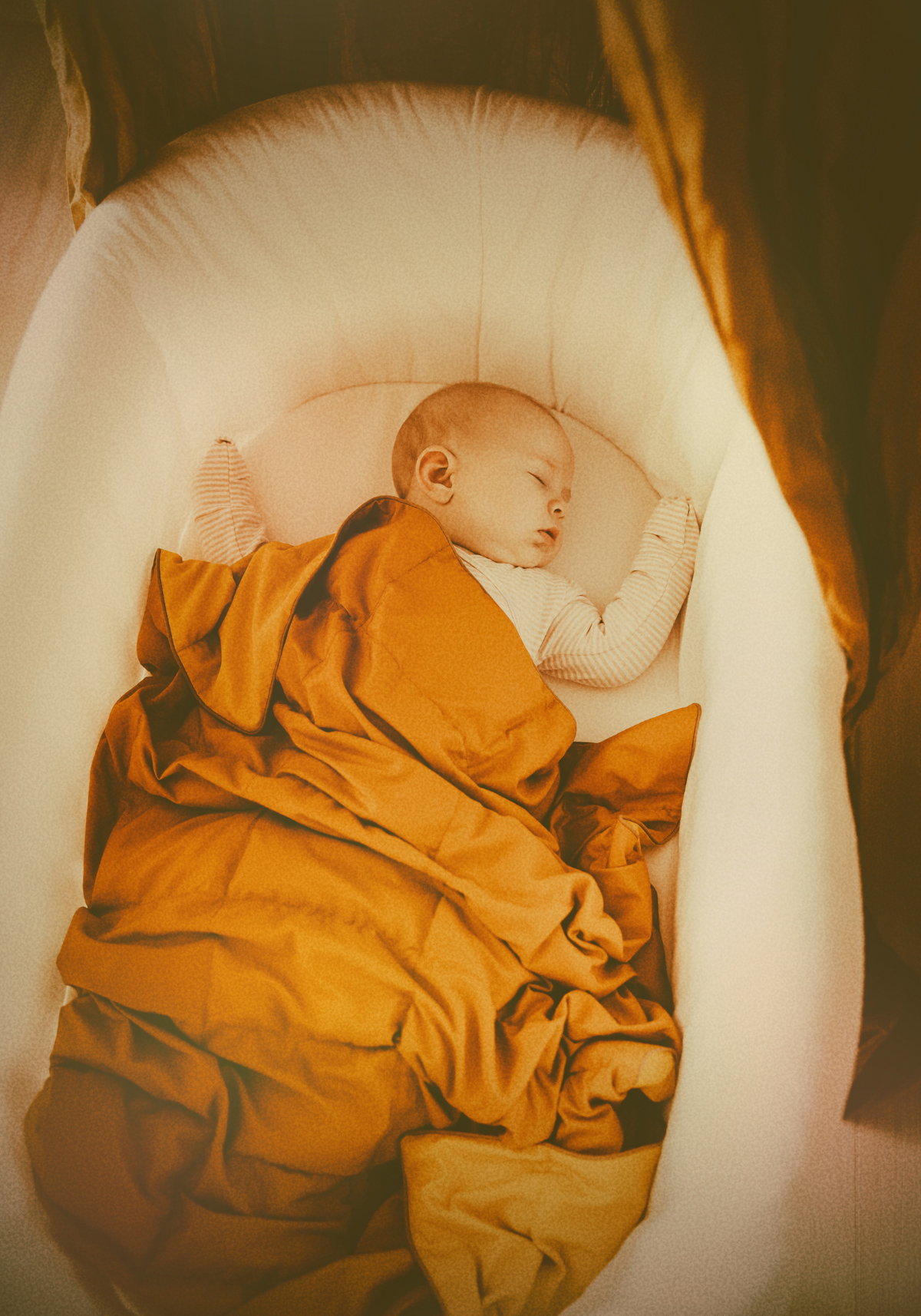 Baby with weighted blanket